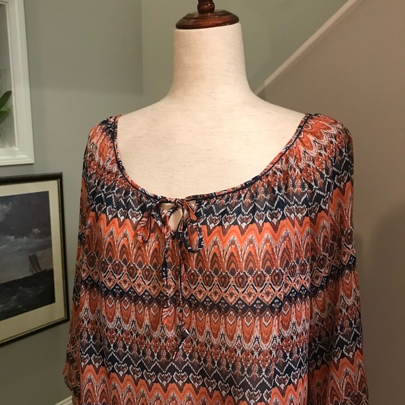 MAX STUDIO Women’s “Boho” Peasant Top Blouse Size Medium - Picture 8 of 8